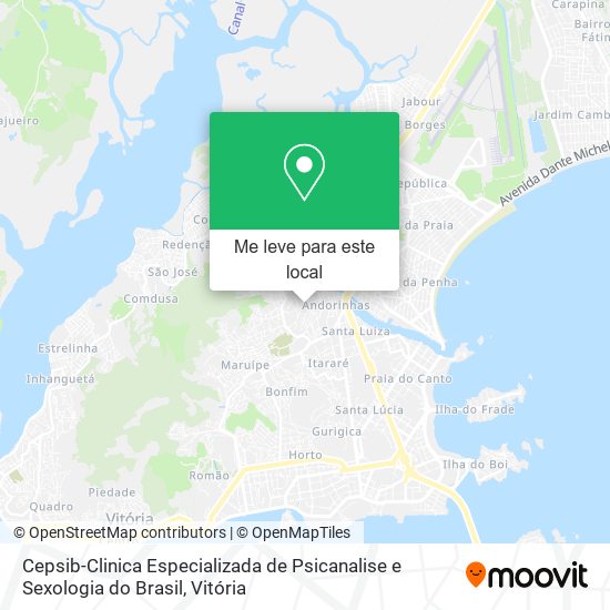 Cepsib-Clinica Especializada de Psicanalise e Sexologia do Brasil mapa