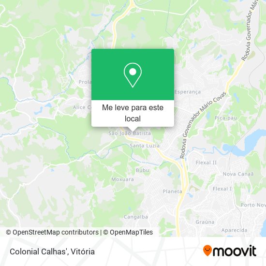 Colonial Calhas' mapa