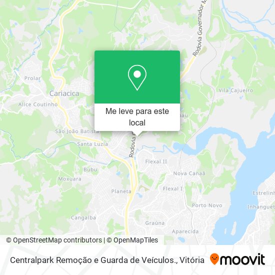 Centralpark Remoção e Guarda de Veículos. mapa