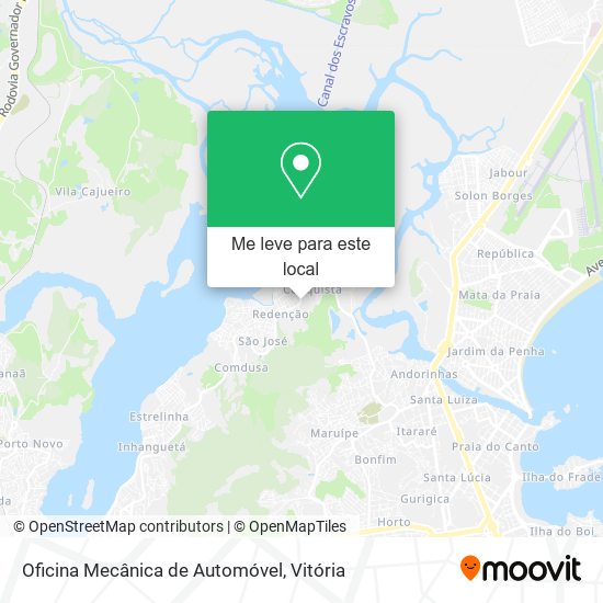 Oficina Mecânica de Automóvel mapa