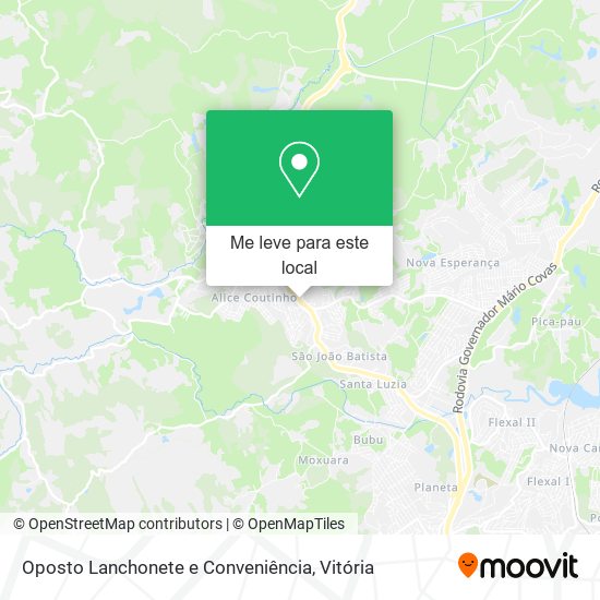 Oposto Lanchonete e Conveniência mapa
