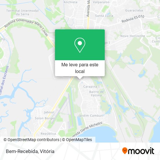 Bem-Recebida mapa
