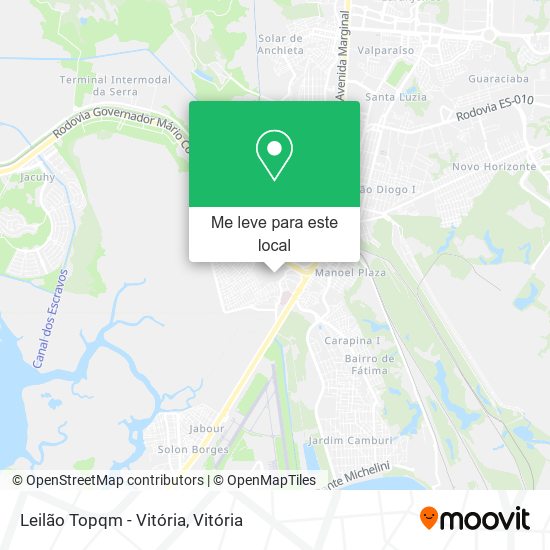Leilão Topqm - Vitória mapa