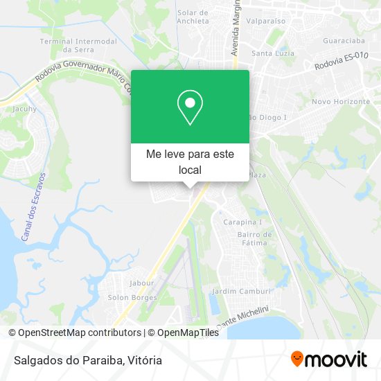 Salgados do Paraiba mapa