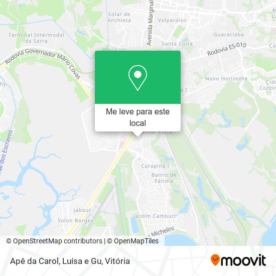Apê da Carol, Luísa e Gu mapa