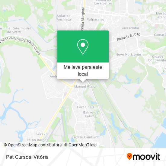 Pet Cursos mapa
