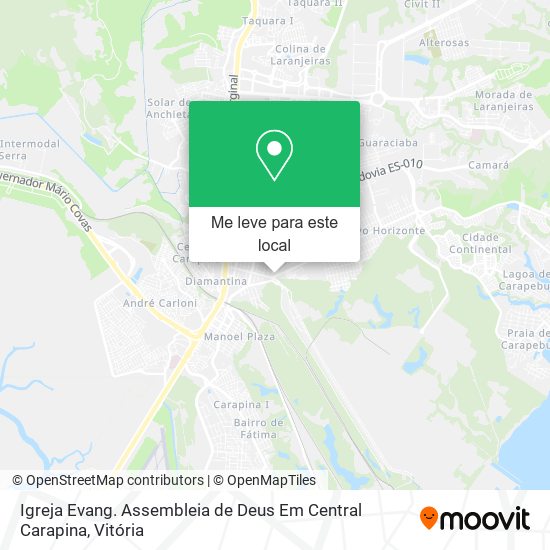 Igreja Evang. Assembleia de Deus Em Central Carapina mapa