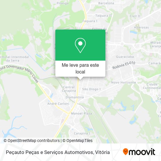 Peçauto Peças e Serviços Automotivos mapa