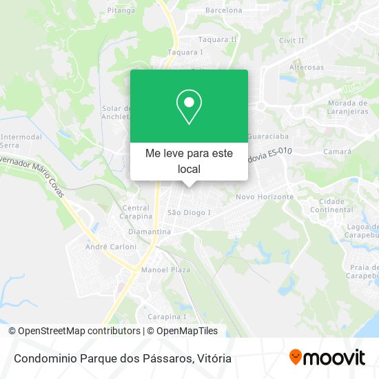 Сondominio Parque dos Pássaros mapa