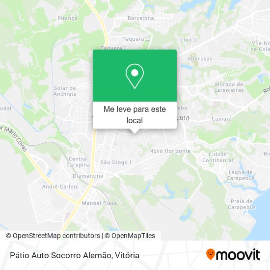 Pátio Auto Socorro Alemão mapa