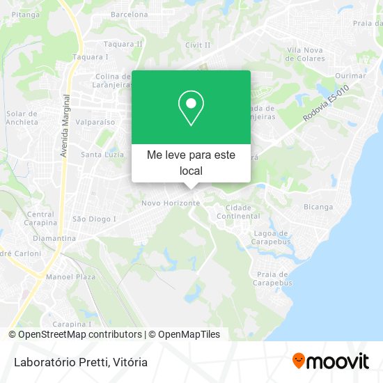 Laboratório Pretti mapa