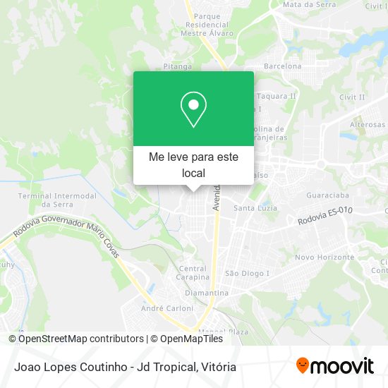 Joao Lopes Coutinho - Jd Tropical mapa