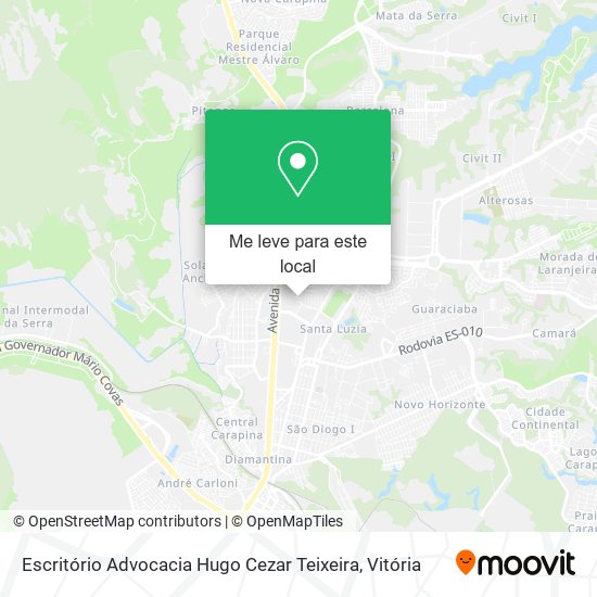 Escritório Advocacia Hugo Cezar Teixeira mapa