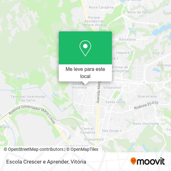 Escola Crescer e Aprender mapa