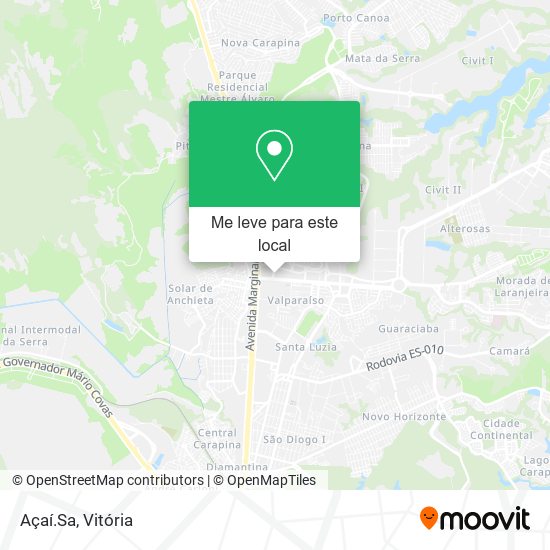 Açaí.Sa mapa