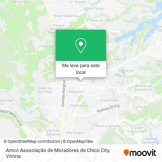 Amcc Associação de Moradores de Chico City mapa