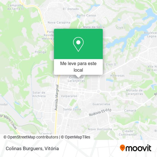 Colinas Burguers mapa