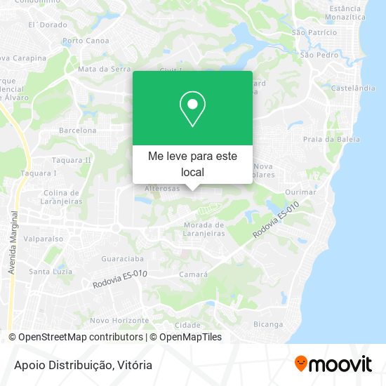Apoio Distribuição mapa