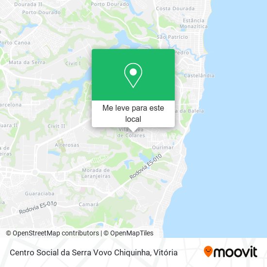Centro Social da Serra Vovo Chiquinha mapa