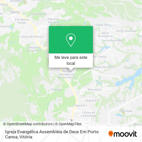 Igreja Evangélica Assembléia de Deus Em Porto Canoa mapa