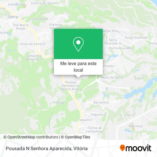 Pousada N Senhora Aparecida mapa