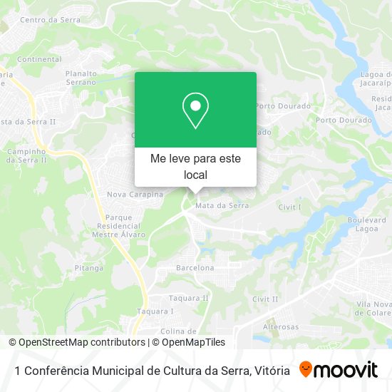 1 Conferência Municipal de Cultura da Serra mapa