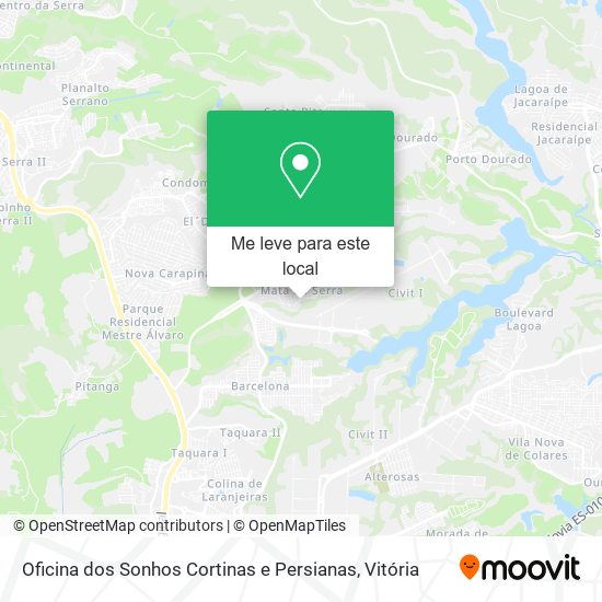 Oficina dos Sonhos Cortinas e Persianas mapa