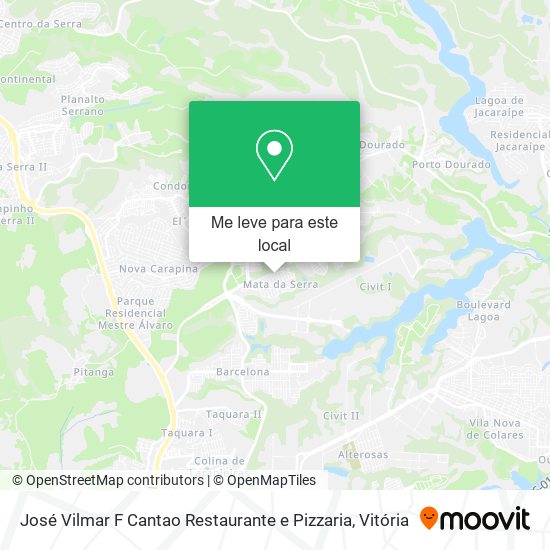 José Vilmar F Cantao Restaurante e Pizzaria mapa