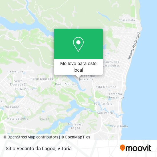 Sitio Recanto da Lagoa mapa