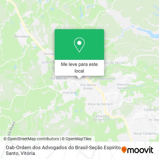 Oab-Ordem dos Advogados do Brasil-Seção Espírito Santo mapa
