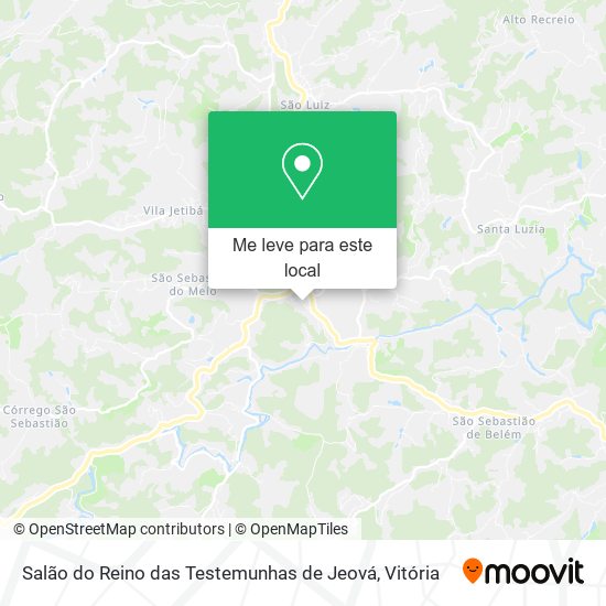 Salão do Reino das Testemunhas de Jeová mapa