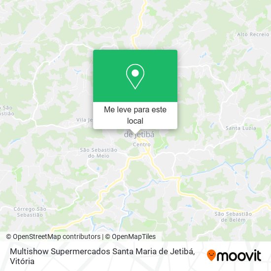 Multishow Supermercados Santa Maria de Jetibá mapa