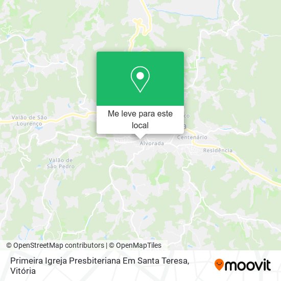 Primeira Igreja Presbiteriana Em Santa Teresa mapa