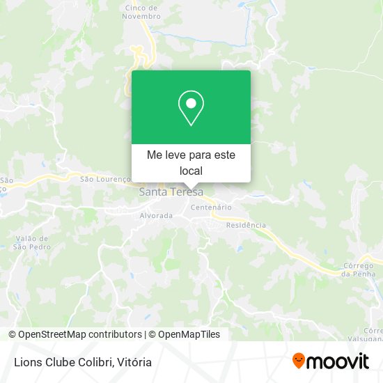 Lions Clube Colibri mapa