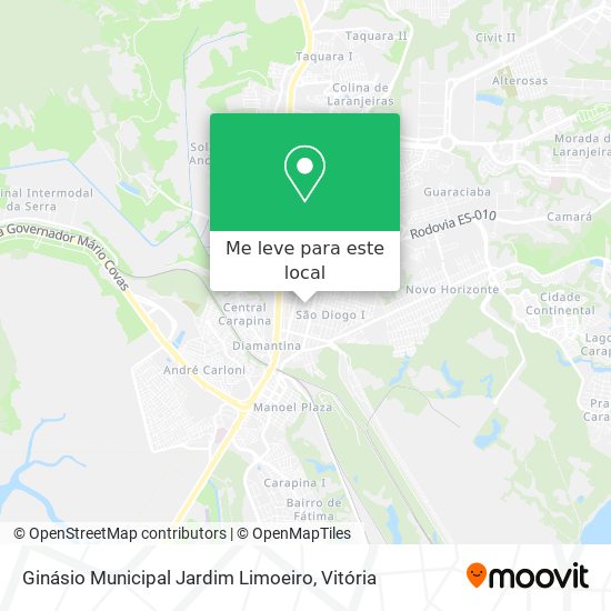Ginásio Municipal Jardim Limoeiro mapa