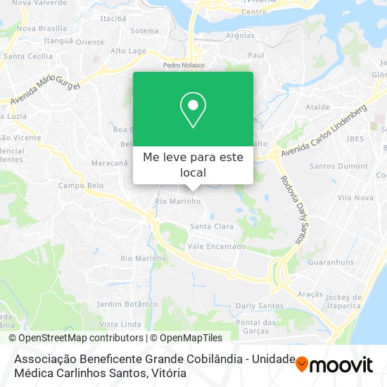 Associação Beneficente Grande Cobilândia - Unidade Médica Carlinhos Santos mapa