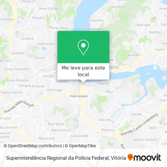 Superintendência Regional da Polícia Federal mapa