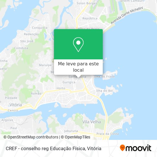CREF - conselho reg Educação Física mapa