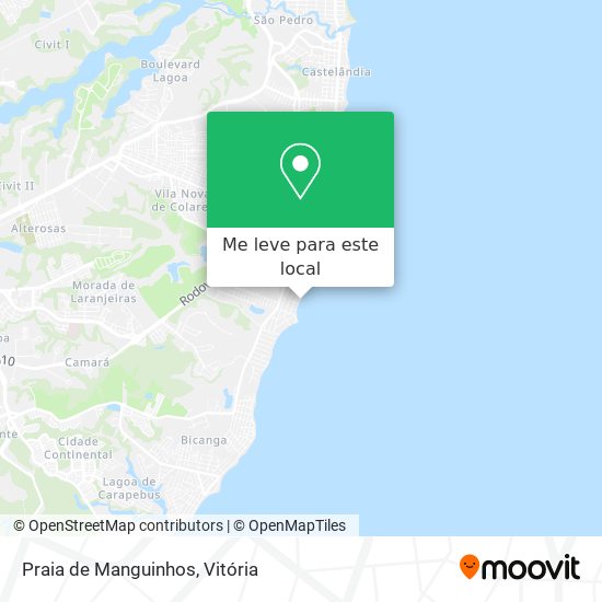 Praia de Manguinhos mapa