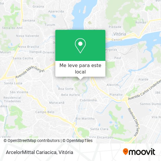 ArcelorMittal Cariacica mapa