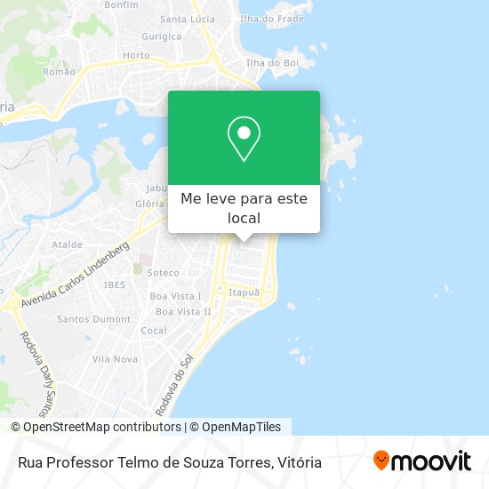 Rua Professor Telmo de Souza Torres mapa