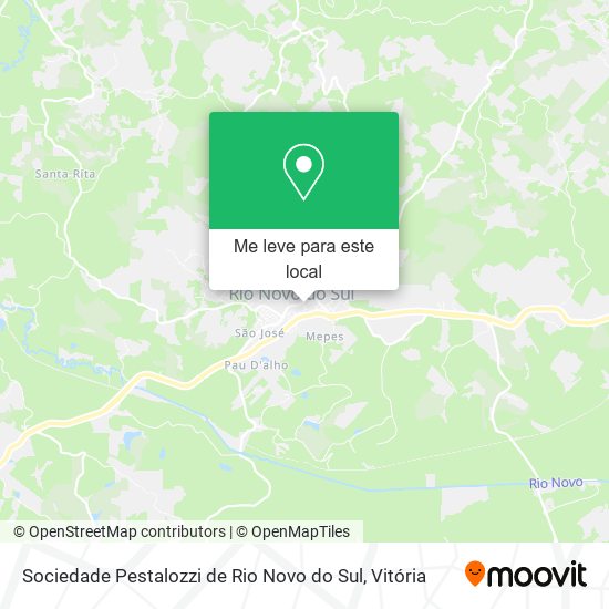 Sociedade Pestalozzi de Rio Novo do Sul mapa