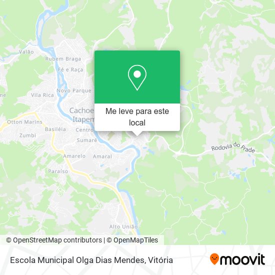 Escola Municipal Olga Dias Mendes mapa