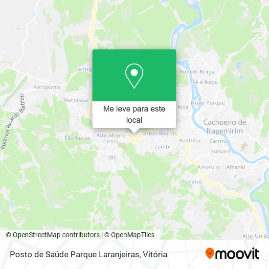 Posto de Saúde Parque Laranjeiras mapa