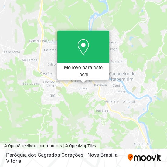 Paróquia dos Sagrados Corações - Nova Brasília mapa