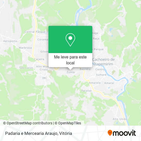 Padaria e Mercearia Araujo mapa