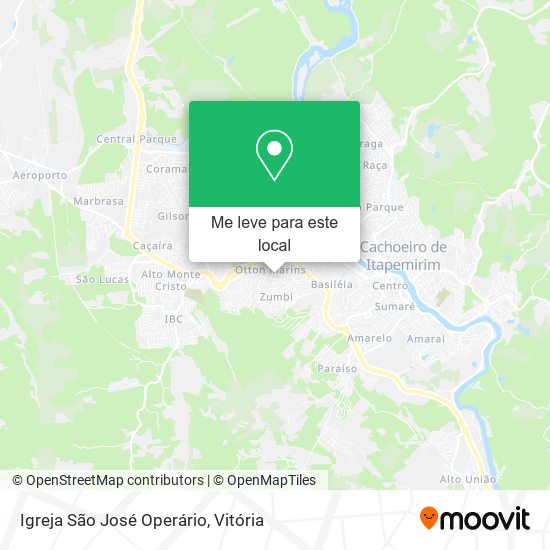 Igreja São José Operário mapa