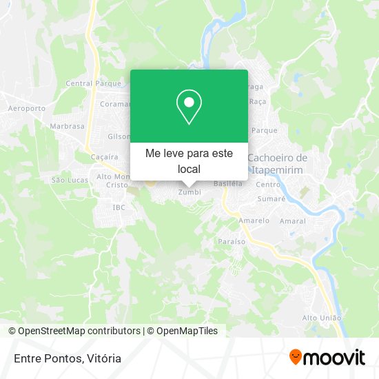Entre Pontos mapa