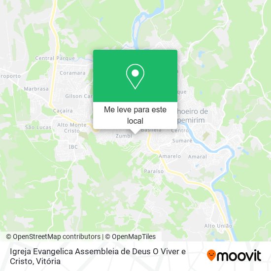 Igreja Evangelica Assembleia de Deus O Viver e Cristo mapa