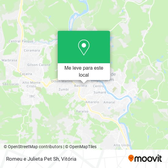 Romeu e Julieta Pet Sh mapa